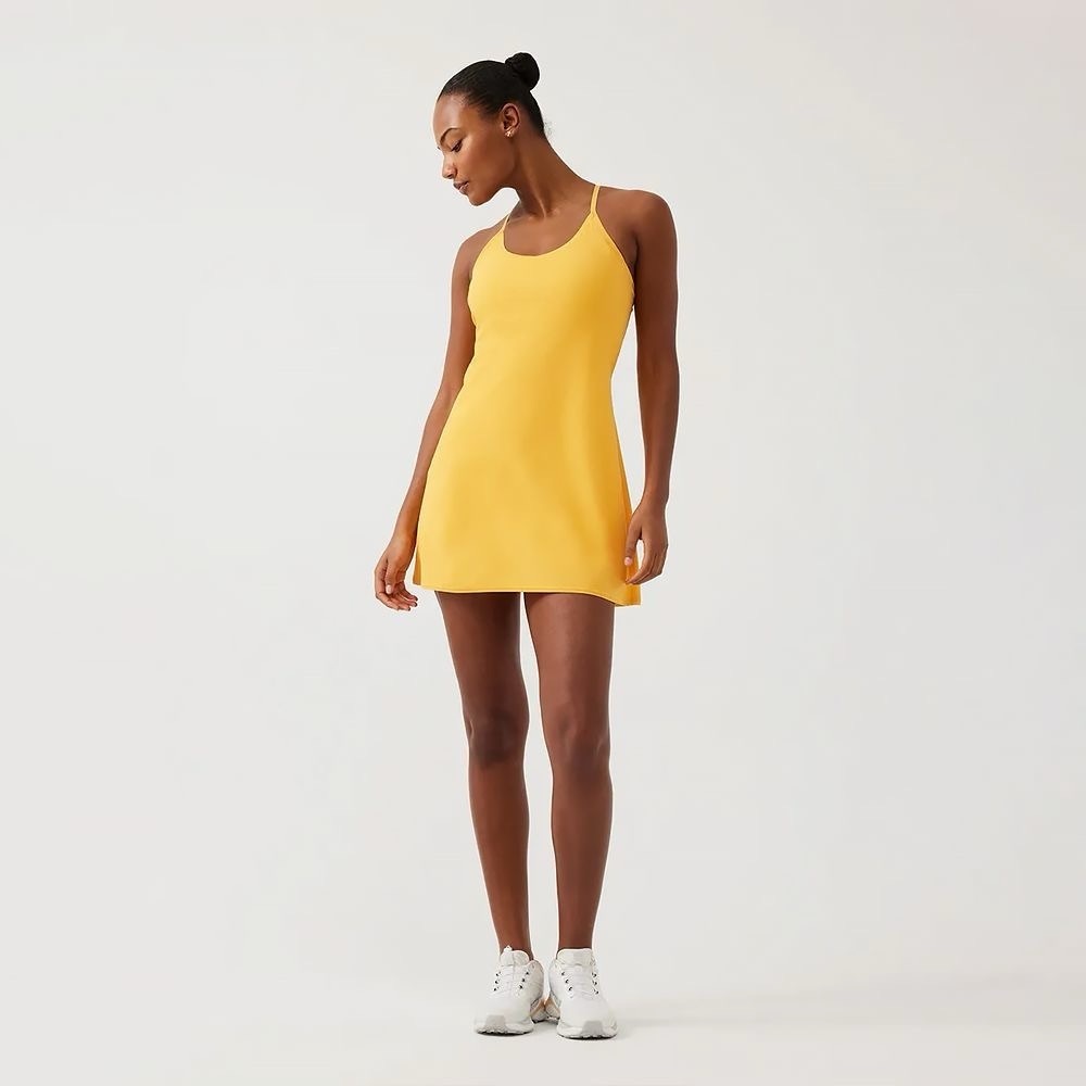 Outdoor Voices Exercise Dress Yellow Medium